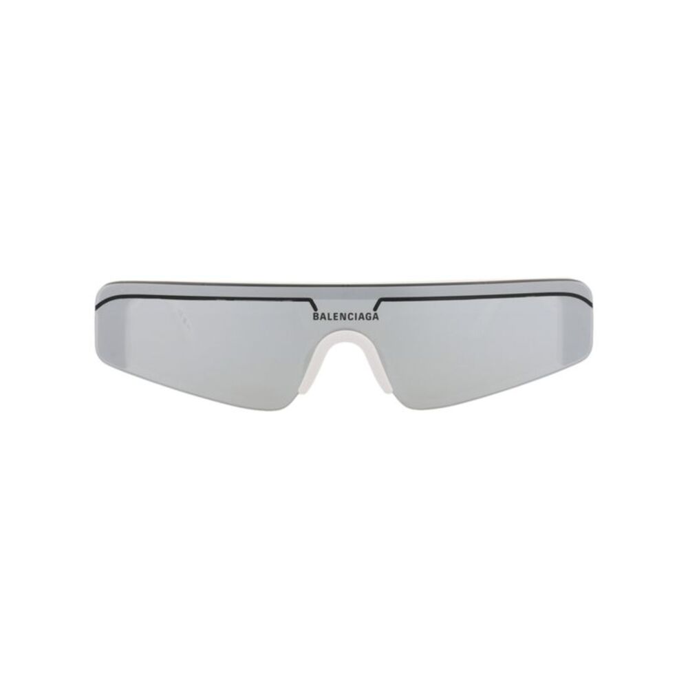 Balenciaga Shield-Frame Acetate Sunglasses White Unisex-Adult